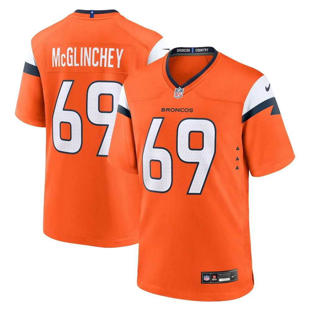 Mike McGlinchey Team Game Jersey - Denver Broncos Jerseys