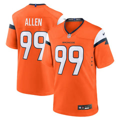 Zach Allen Team Game Jersey - Denver Broncos Jerseys