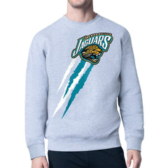 Starter Retro Team Logo Color Scratch Pullover Sweatshirt - Jacksonville Jaguars Pullover