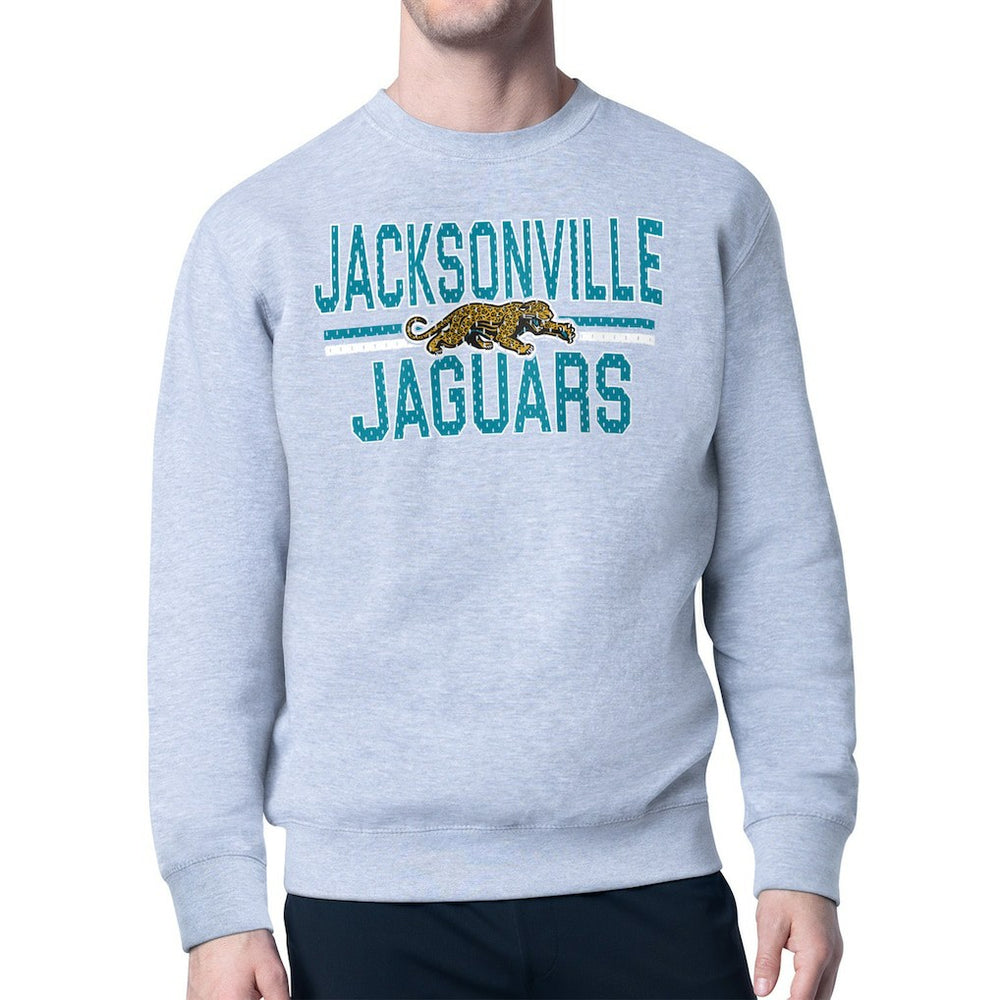 Starter Mesh Look Retro Team Logo Pullover Sweatshirt - Jacksonville Jaguars Pullover