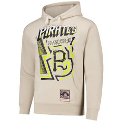 Cream Pittsburgh Pirates Mitchell & Ness Sidewalk Sketch Pullover Hoodie