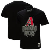 Black Arizona Diamondbacks Mitchell & Ness Cooperstown Collection Logo T-Shirt