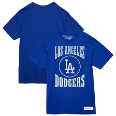 Royal Los Angeles Dodgers Mitchell & Ness Arched Logo Slub T-Shirt