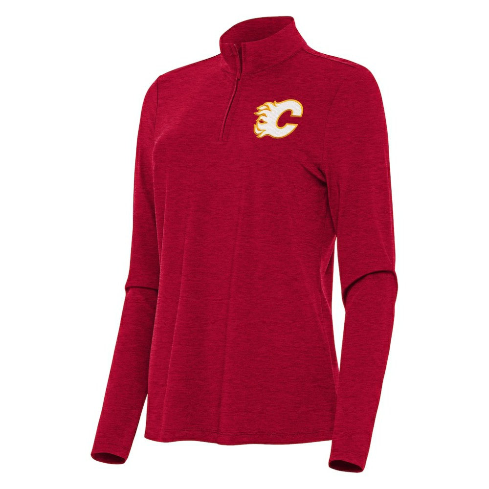 NHL Calgary Flames Antigua Women's Bright Quarter-Zip Top