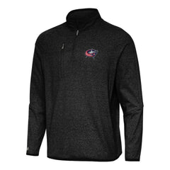 NHL Columbus Blue Jackets Antigua Certain Quarter-Zip Tri-Blend Sweatshirt