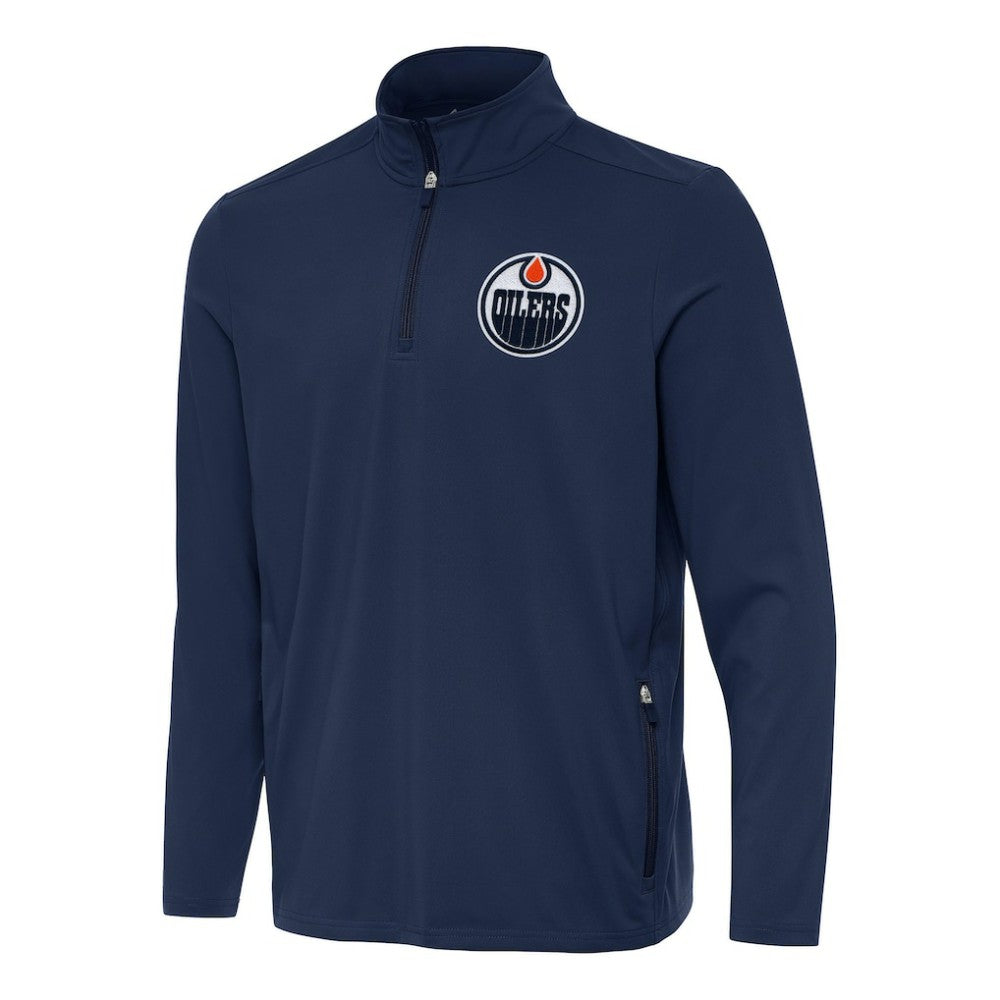 NHL Edmonton Oilers Antigua Perilous Quarter-Zip Sweatshirt