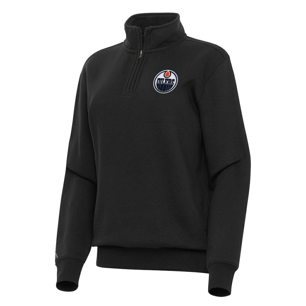 NHL Edmonton Oilers Antigua Women's Victory Quarter-Zip Sweatshirt