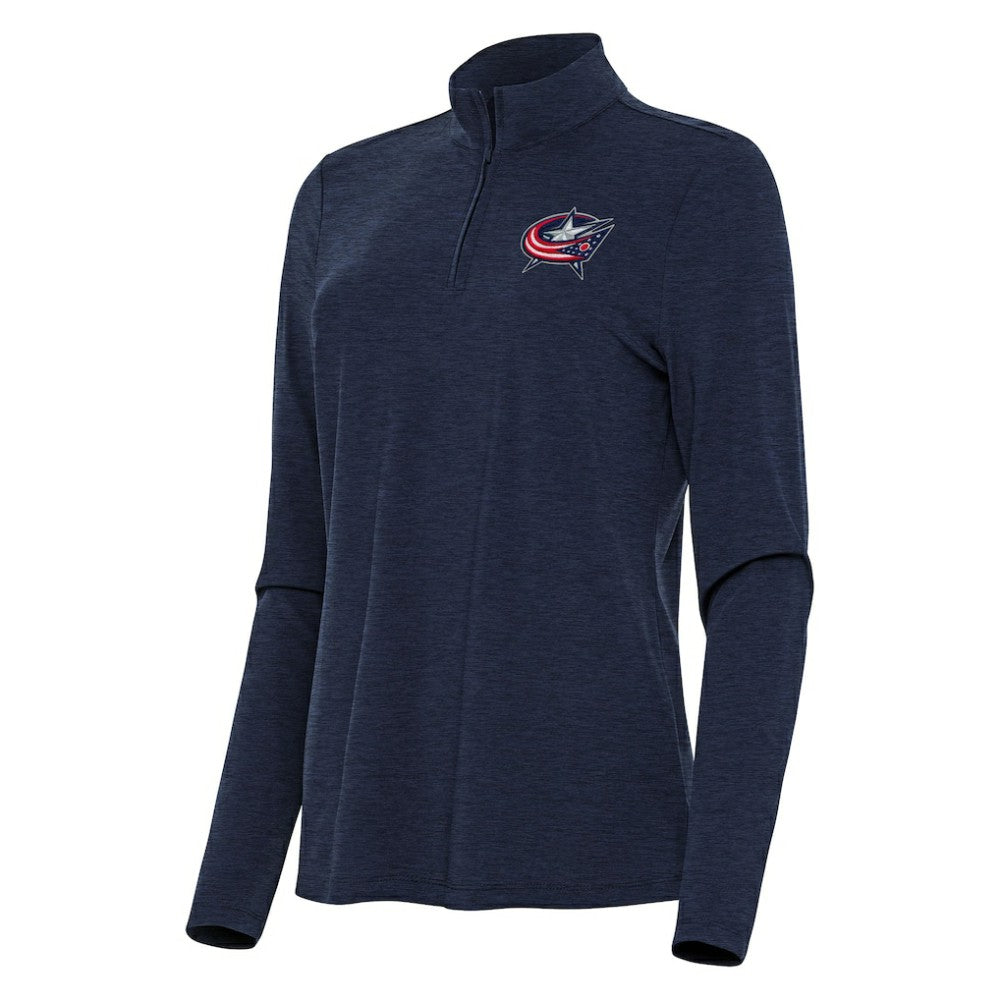 NHL Columbus Blue Jackets Antigua Women's Bright Quarter-Zip Top