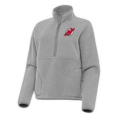NHL New Jersey Devils Antigua Women's Figure Half-Zip Pullover Sweatshirt