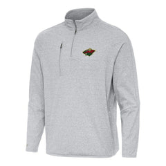 NHL Minnesota Wild Antigua Certain Quarter-Zip Tri-Blend Sweatshirt