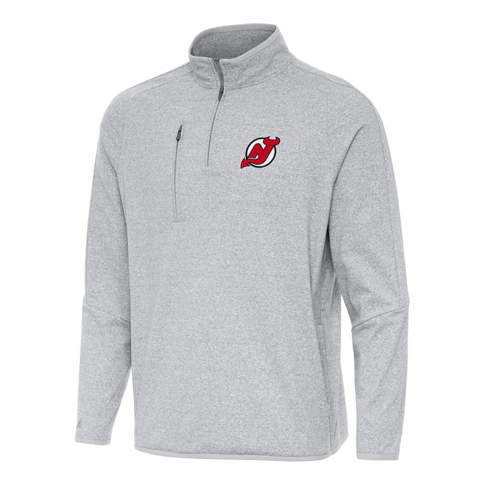 NHL New Jersey Devils Antigua Certain Quarter-Zip Tri-Blend Sweatshirt