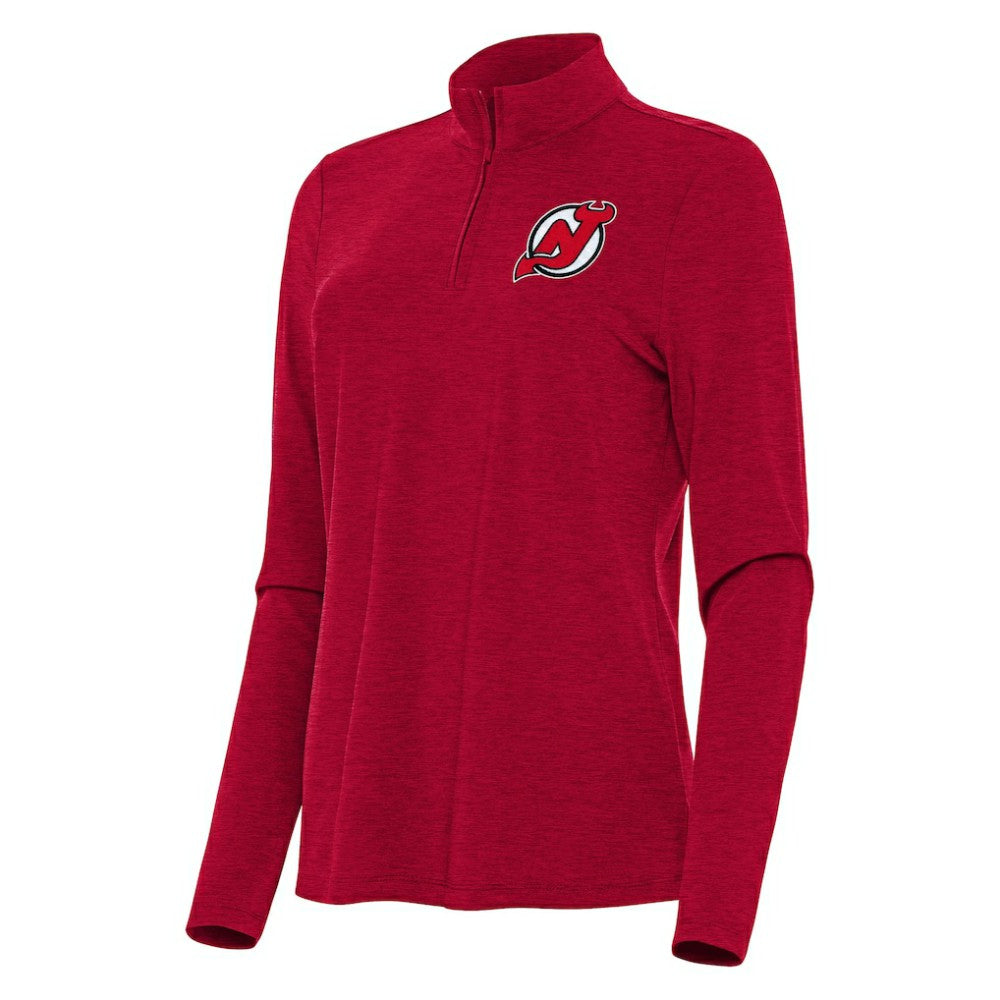 NHL New Jersey Devils Antigua Women's Bright Quarter-Zip Top