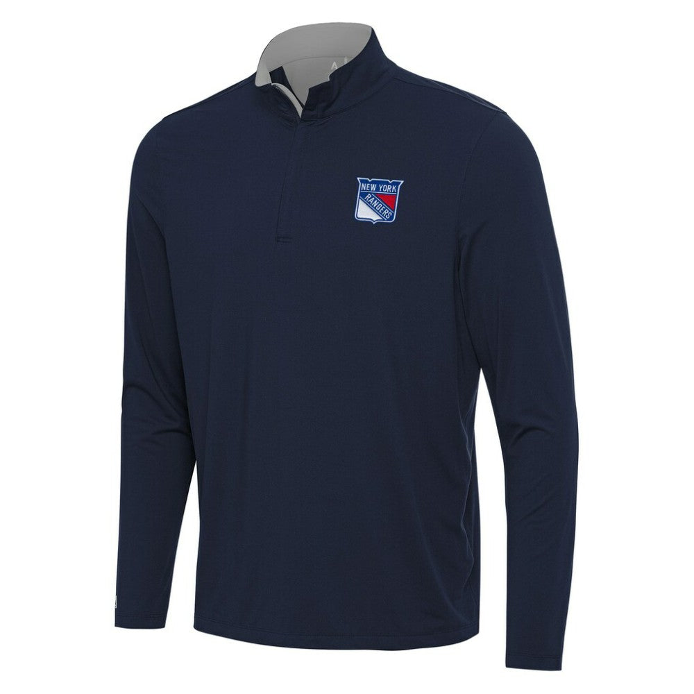 NHL New York Rangers Antigua Content Quarter-Zip Pullover Top