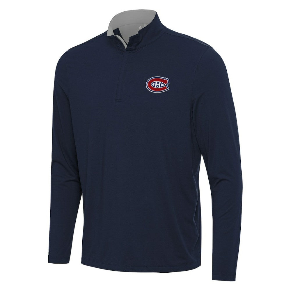 NHL Montreal Canadiens Antigua Content Quarter-Zip Pullover Top