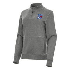 NHL New York Rangers Antigua Women's Crush Quarter-Zip Fleece Sweatshirt