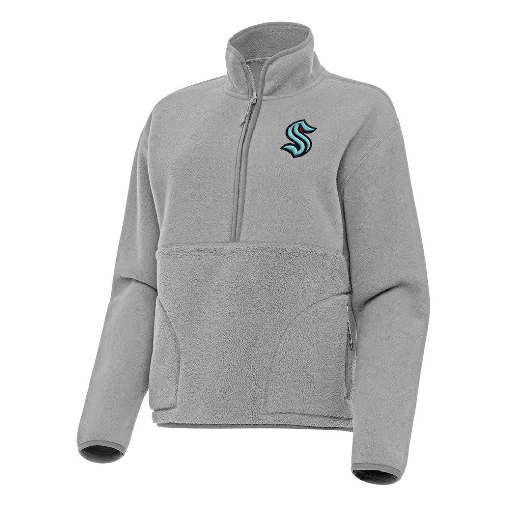NHL Seattle Kraken Antigua Women's Figure Half-Zip Pullover Sweatshirt
