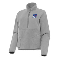 NHL New York Rangers Antigua Women's Figure Half-Zip Pullover Sweatshirt