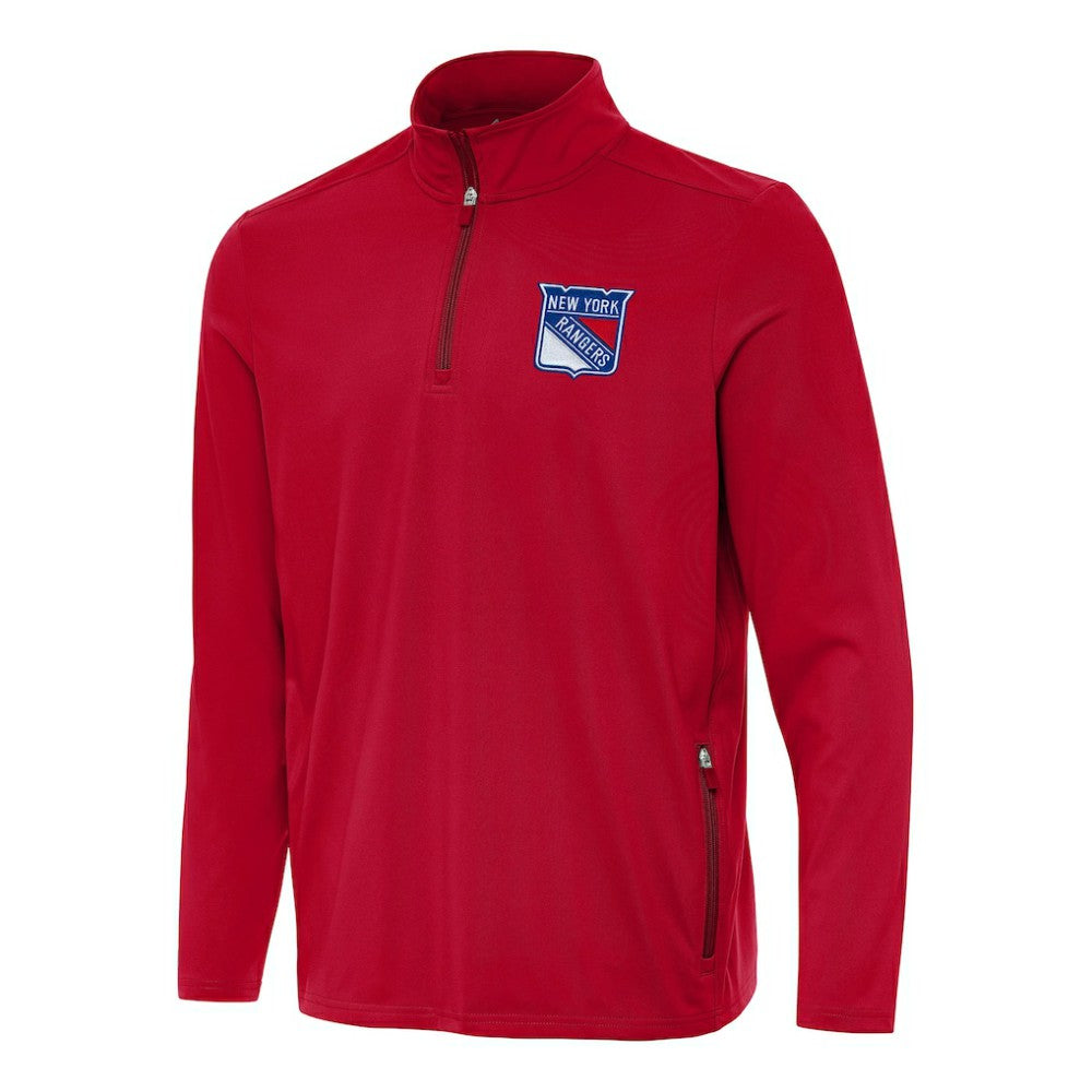 NHL New York Rangers Antigua Perilous Quarter-Zip Sweatshirt