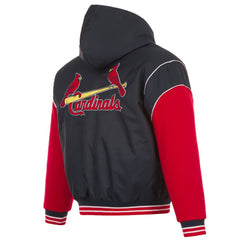 Black St. Louis Cardinals JH Design Youth Reversible Fleece Full-Snap Hoodie Jacket