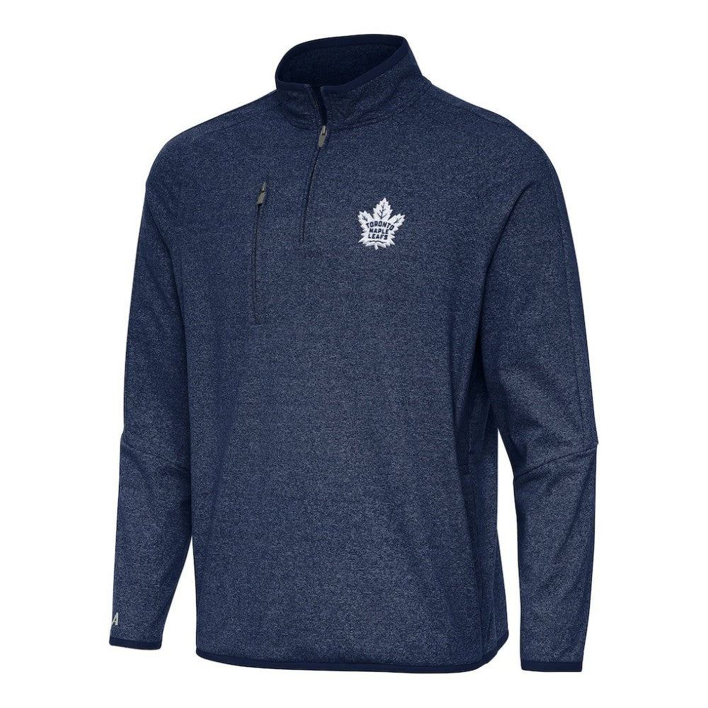 NHL Toronto Maple Leafs Antigua Certain Quarter-Zip Tri-Blend Sweatshirt
