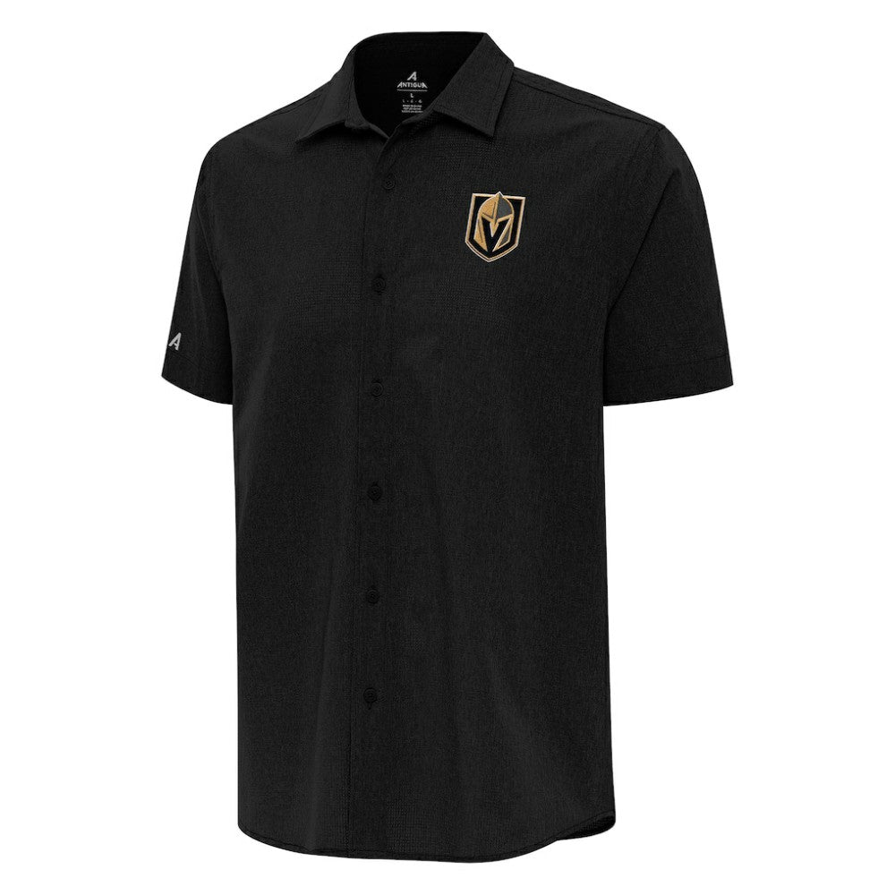 NHL Vegas Golden Knights Antigua Activate Woven Short Sleeve Button-Up Shirt