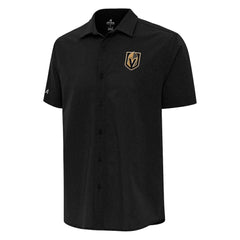 NHL Vegas Golden Knights Antigua Activate Woven Short Sleeve Button-Up Shirt