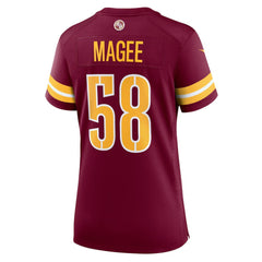 Jordan Magee Women's Team Game Jersey - Washington Commanders Jerseys