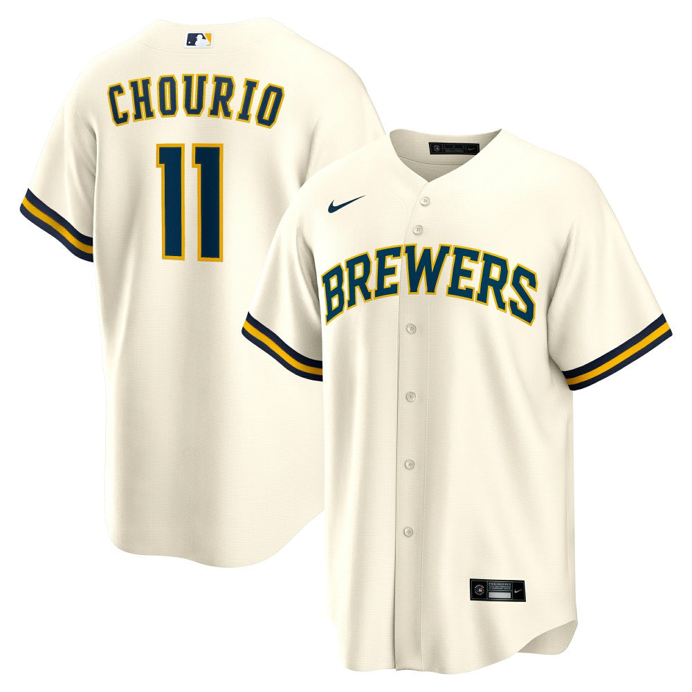 Cream Jackson Chourio Milwaukee Brewers Nike Home Replica Jersey