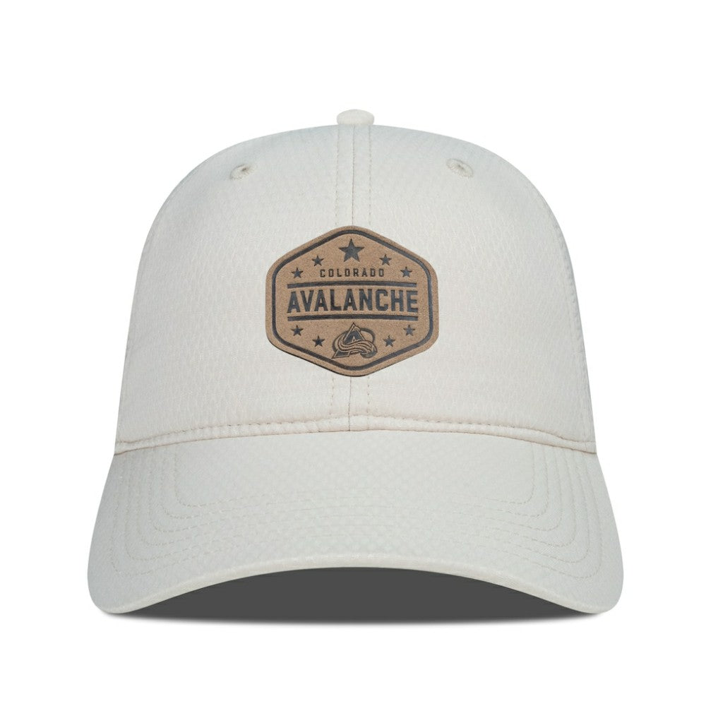 NHL Colorado Avalanche Men's Levelwear Faux Leather Patch Unstructured Adjustable Hat