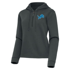Antigua Women's Contemporary Quarter-Zip Hoodie - Detroit Lions Hoodies