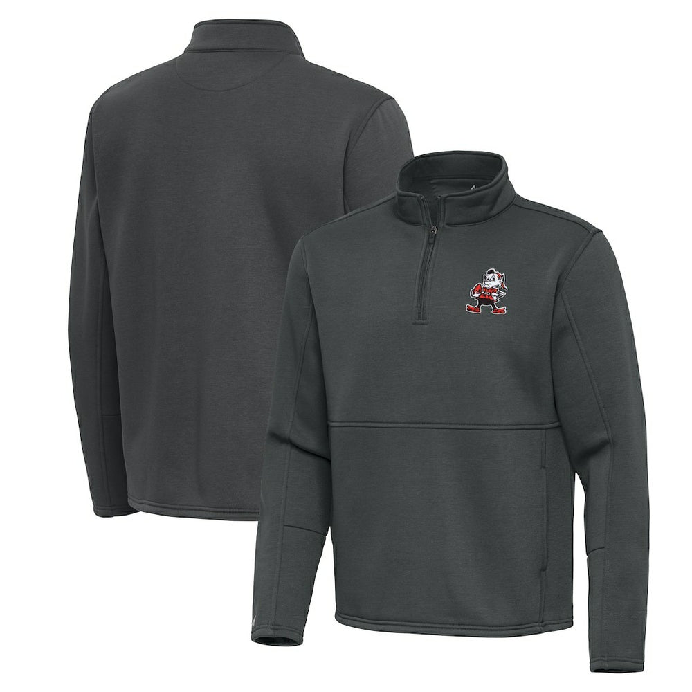 Antigua Twist Quarter-Zip Pullover Jacket - Cleveland Browns Pullover