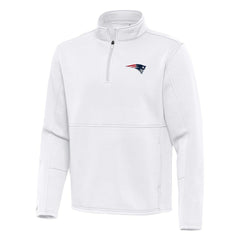 Antigua Twist Quarter-Zip Pullover Jacket - New England Patriots Pullover