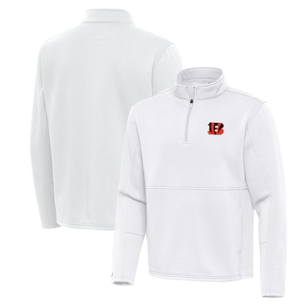 Antigua Twist Quarter-Zip Pullover Jacket - Cincinnati Bengals Pullover