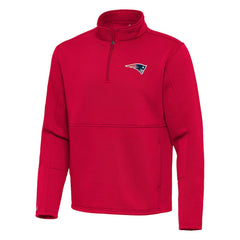 Antigua Twist Quarter-Zip Pullover Jacket - New England Patriots Pullover