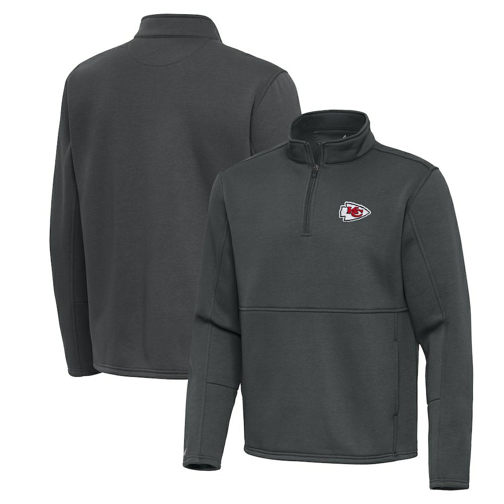 Antigua Twist Quarter-Zip Pullover Jacket - Kansas City Chiefs Pullover