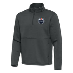 NHL Edmonton Oilers Antigua Twist Quarter-Zip Pullover Jacket