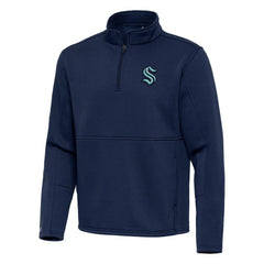 NHL Seattle Kraken Antigua Twist Quarter-Zip Pullover Jacket