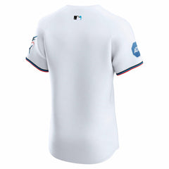 White Miami Marlins Nike Home Elite Jersey