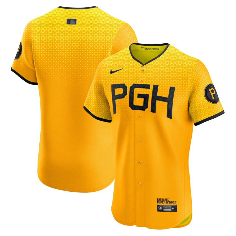 Gold Pittsburgh Pirates Nike City Connect Elite Jersey