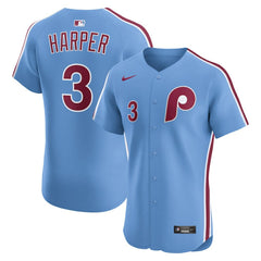 Light Blue Bryce Harper Philadelphia Phillies Nike Alternate Elite Jersey