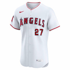 White Mike Trout Los Angeles Angels Nike Home ElitePlayer Jersey