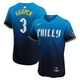Navy Bryce Harper Philadelphia Phillies Nike City Connect Elite Jersey