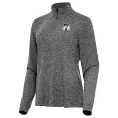 Boston Celtics Antigua Women's Mentor Quarter-Zip Mock Long Sleeve Top
