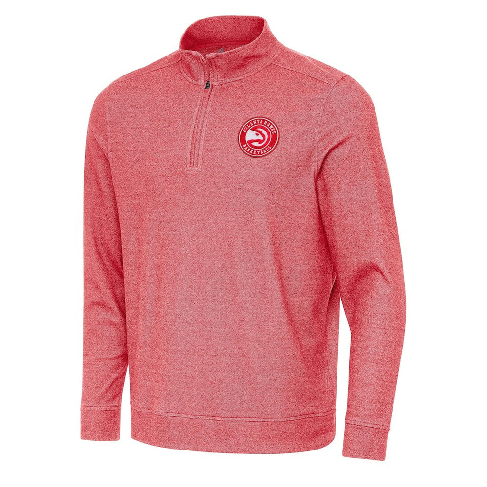 Atlanta Hawks Antigua Subtle Quarter-Zip Sweatshirt