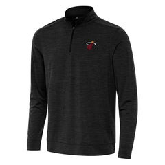 Miami Heat Antigua Bright Quarter-Zip Top