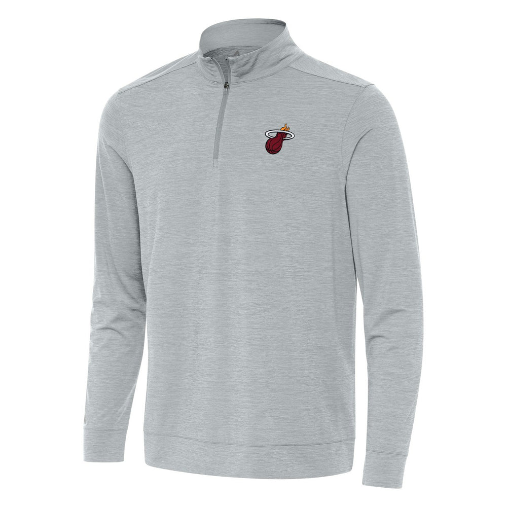 Miami Heat Antigua Bright Quarter-Zip Top