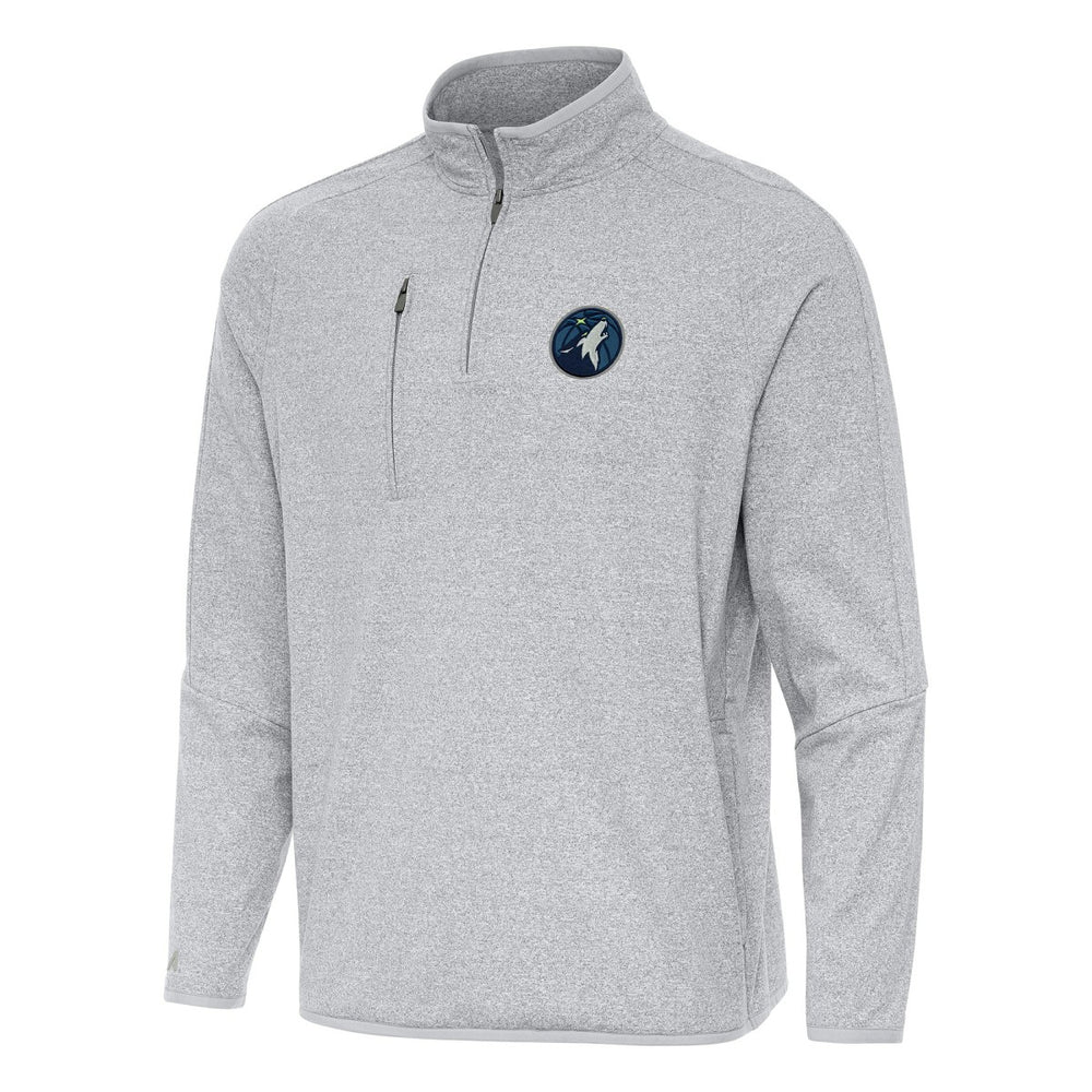 Minnesota Timberwolves Antigua Certain Quarter-Zip Tri-Blend Sweatshirt