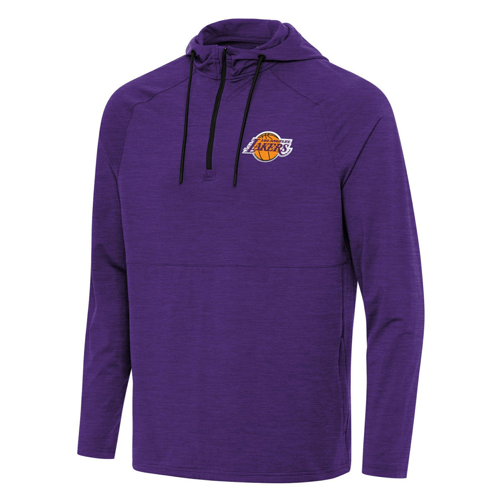 Los Angeles Lakers Antigua Spikes Raglan Quarter-Zip Hoodie