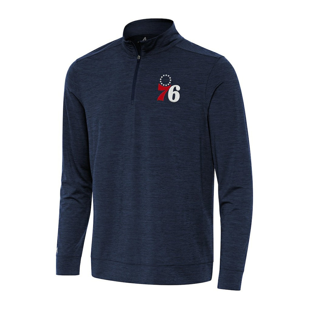 Philadelphia 76ers Antigua Bright Quarter-Zip Top