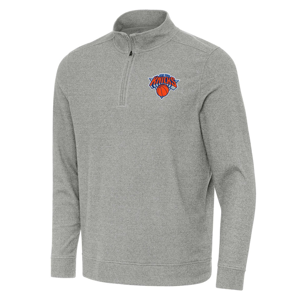 New York Knicks Antigua Subtle Quarter-Zip Sweatshirt